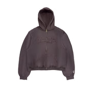 Hoodie Zip Record Black