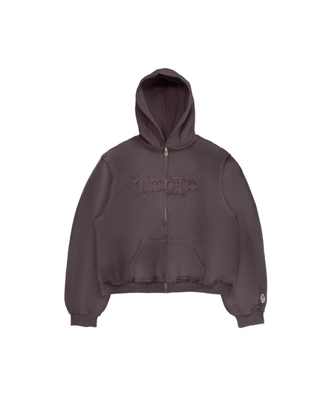 Hoodie Zip Record Black