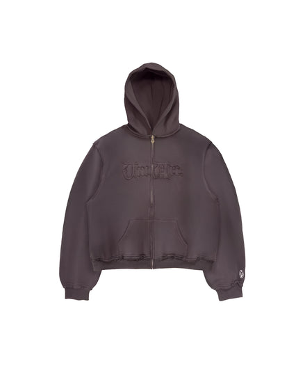 Hoodie Zip Record Black