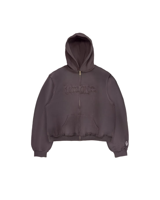 Hoodie Zip Record Black