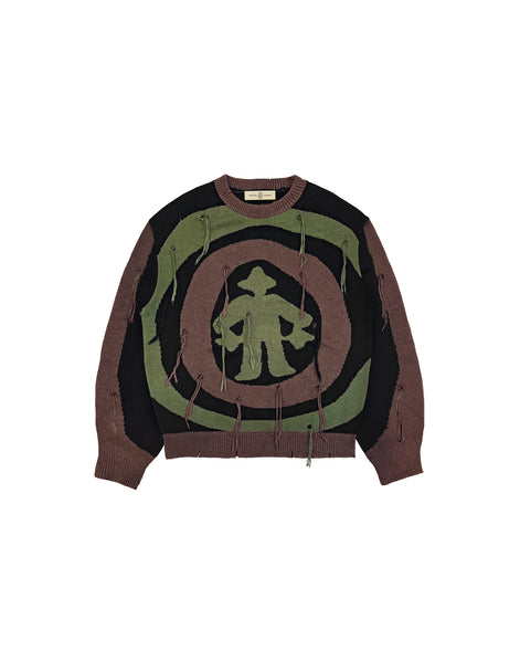 Knit Logo Spiral Moss