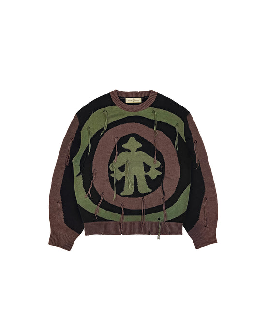 Knit Logo Spiral Moss