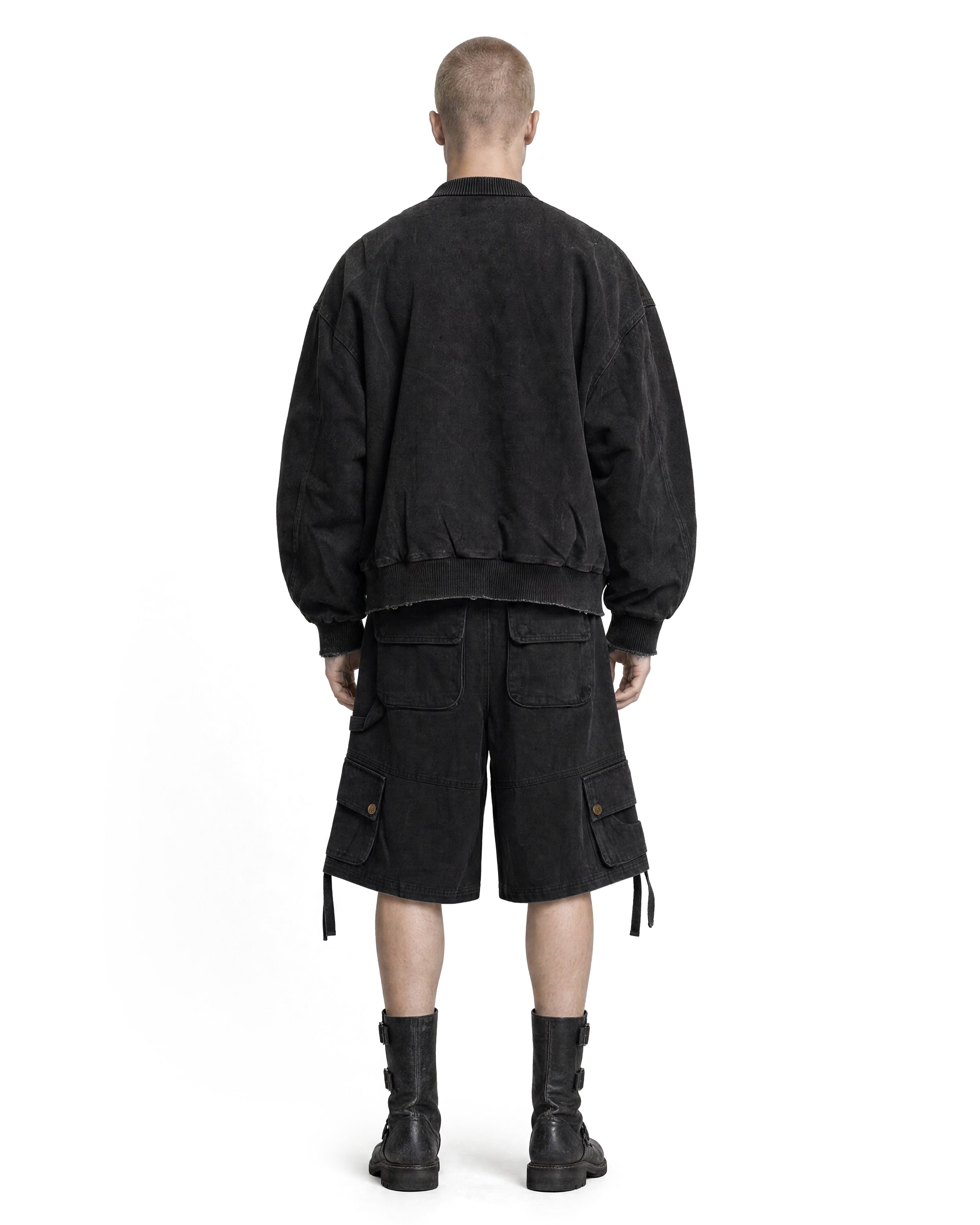 Cargo Shorts Washed Black