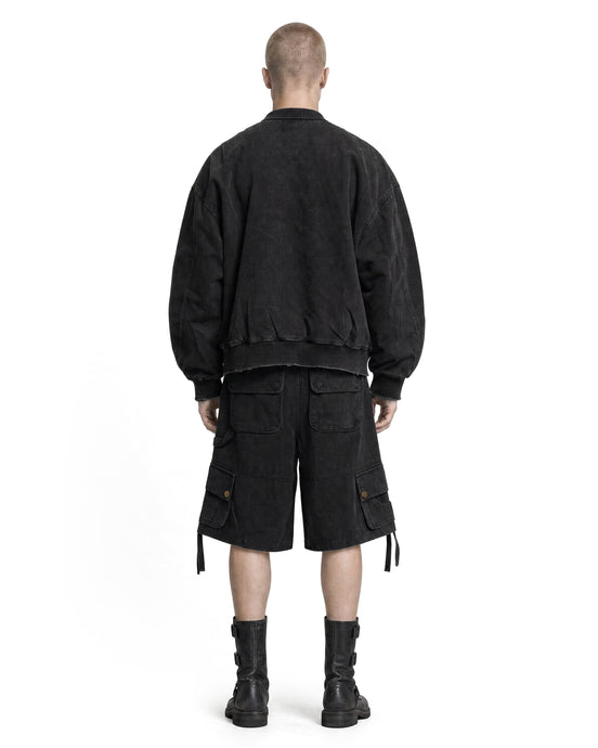 Cargo Shorts Washed Black