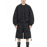 Cargo Shorts Washed Black