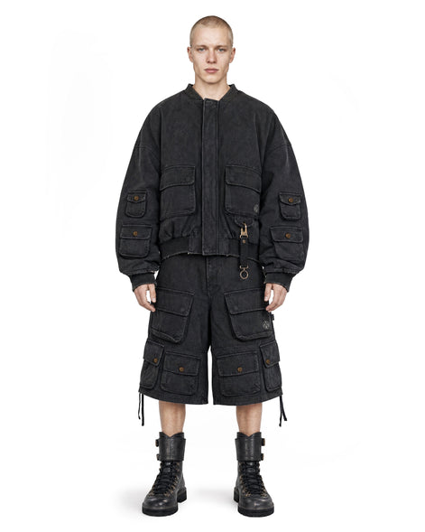 Cargo Shorts Washed Black
