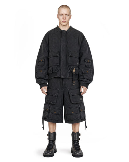 Cargo Shorts Washed Black