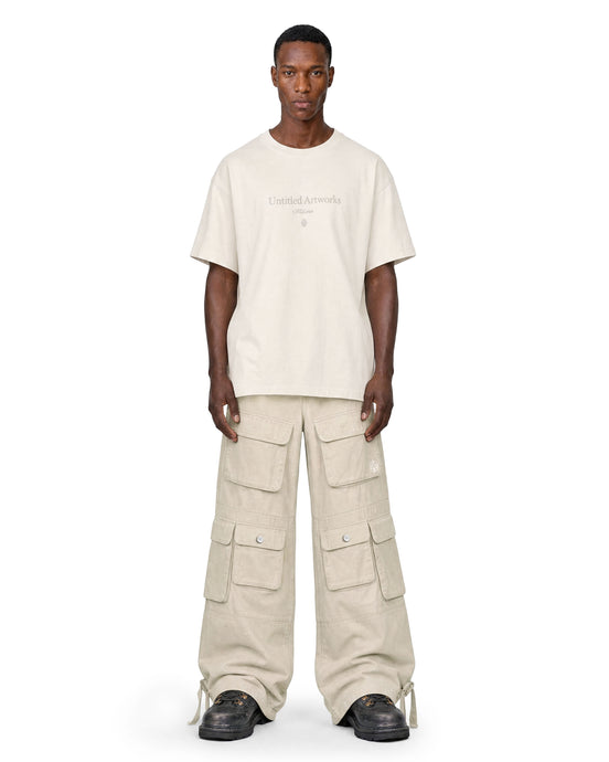Cargo Wide Pants Beige