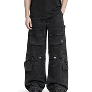 Cargo Pants Washed Black