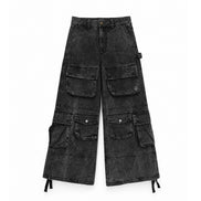 Cargo Pants Washed Black