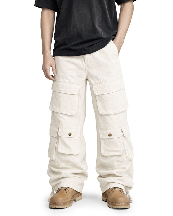 Cargo Wide Pants Canvas