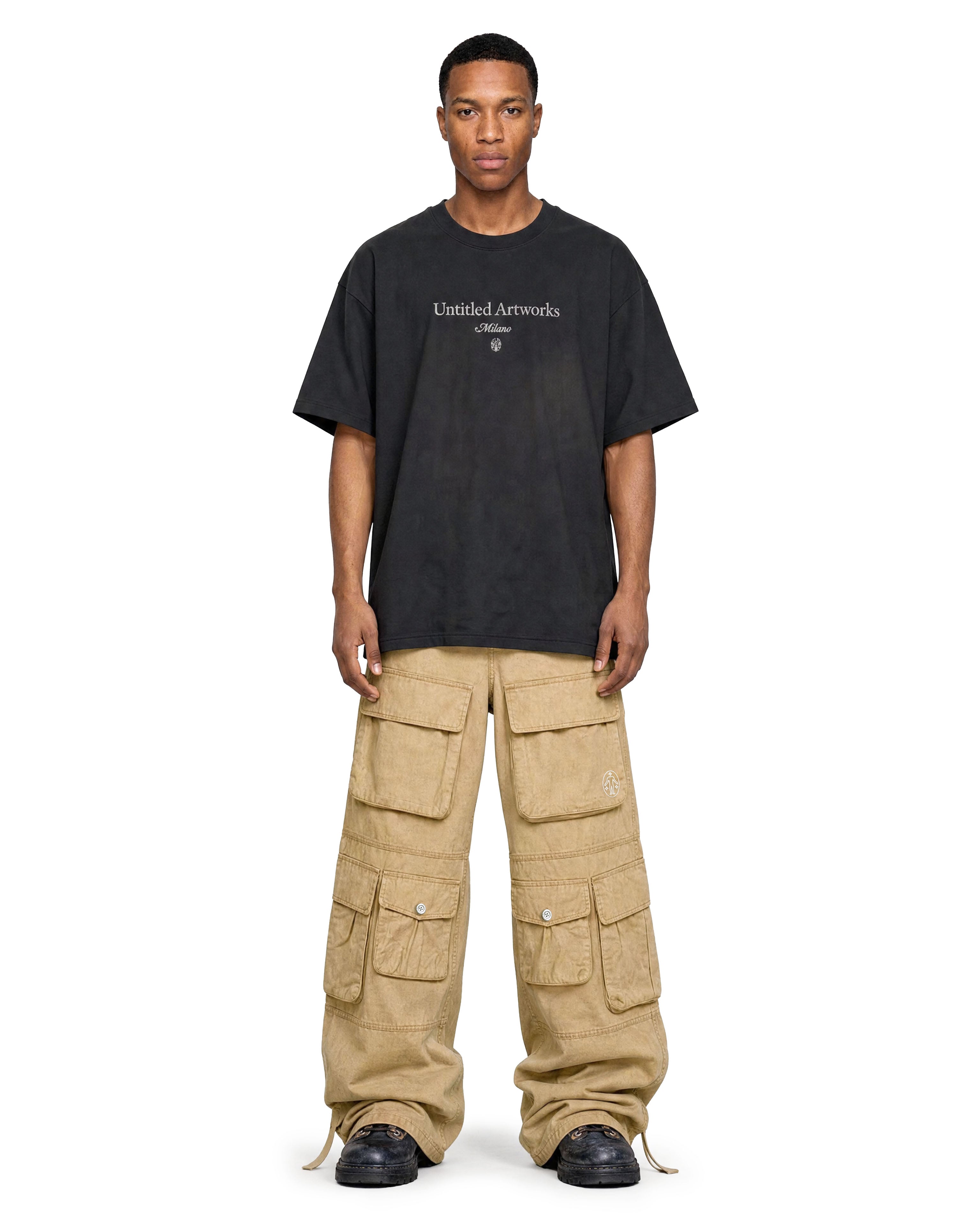 Cargo Wide Pants Washed Desert 223