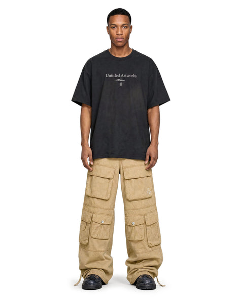 Cargo Wide Pants Washed Desert 223