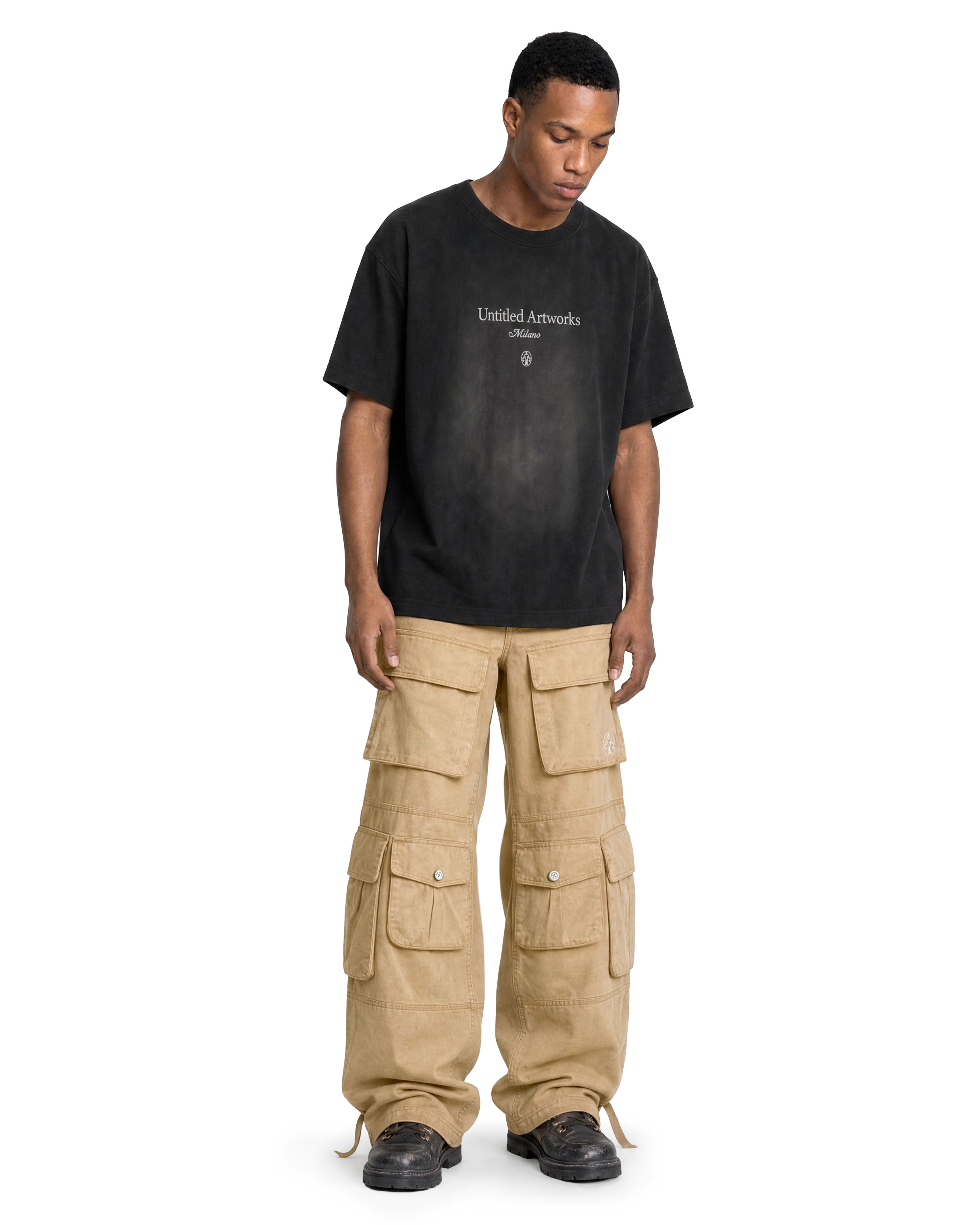 Cargo Wide Pants Washed Desert 223