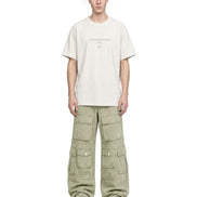 Cargo Wide Pants Washed Green