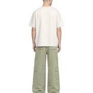 Cargo Wide Pants Washed Green