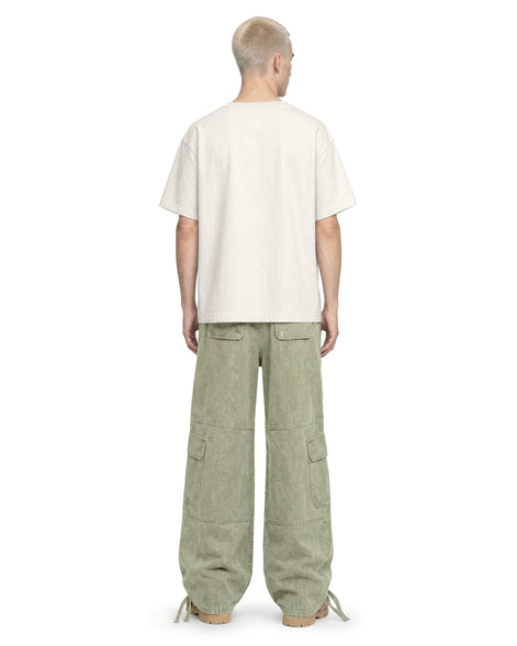 Cargo Wide Pants Washed Green