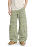 Cargo Wide Pants Washed Green