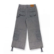 Cargo Wide Pants Washed Grey