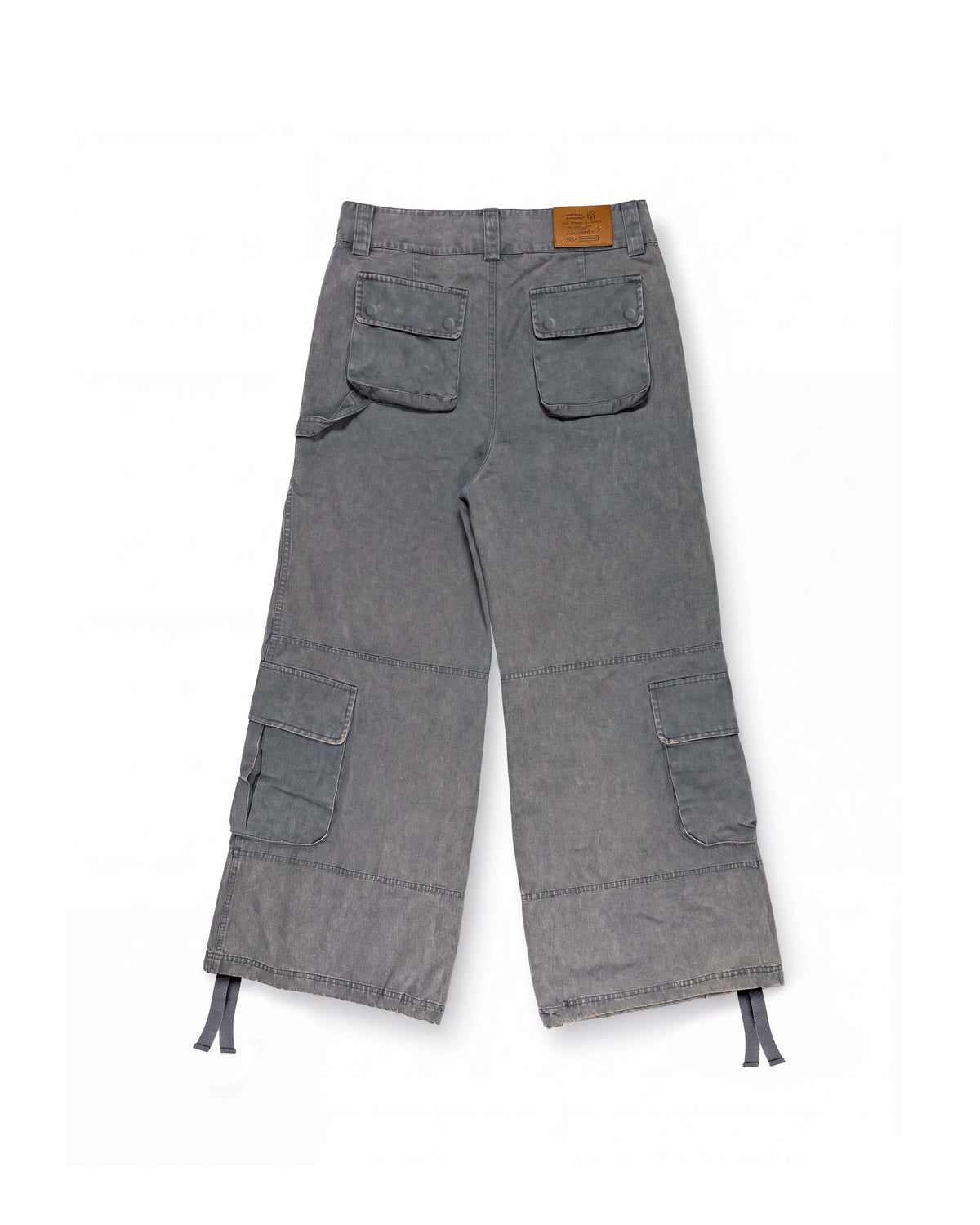 Cargo Wide Pants Washed Grey