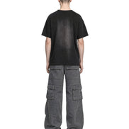 Cargo Wide Pants Washed Grey