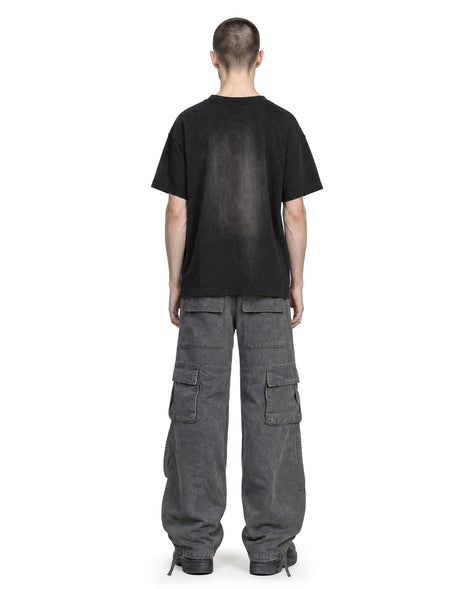 Cargo Wide Pants Washed Grey