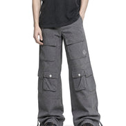 Cargo Wide Pants Washed Grey
