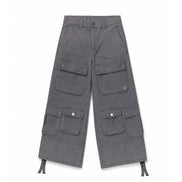 Cargo Wide Pants Washed Grey