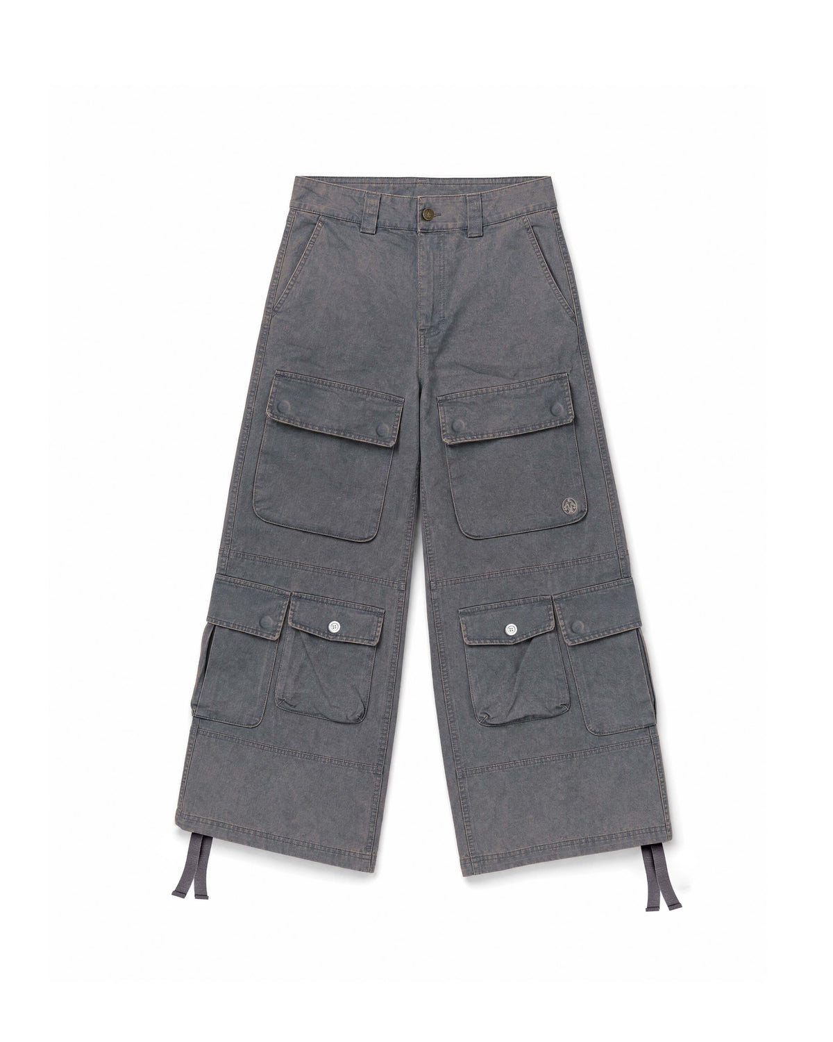 Cargo Wide Pants Washed Grey