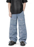 Cargo Wide Pants Washed Light Blue 122