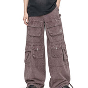 Cargo Wide Washed Pants Rust 185