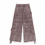Cargo Wide Washed Pants Rust 185