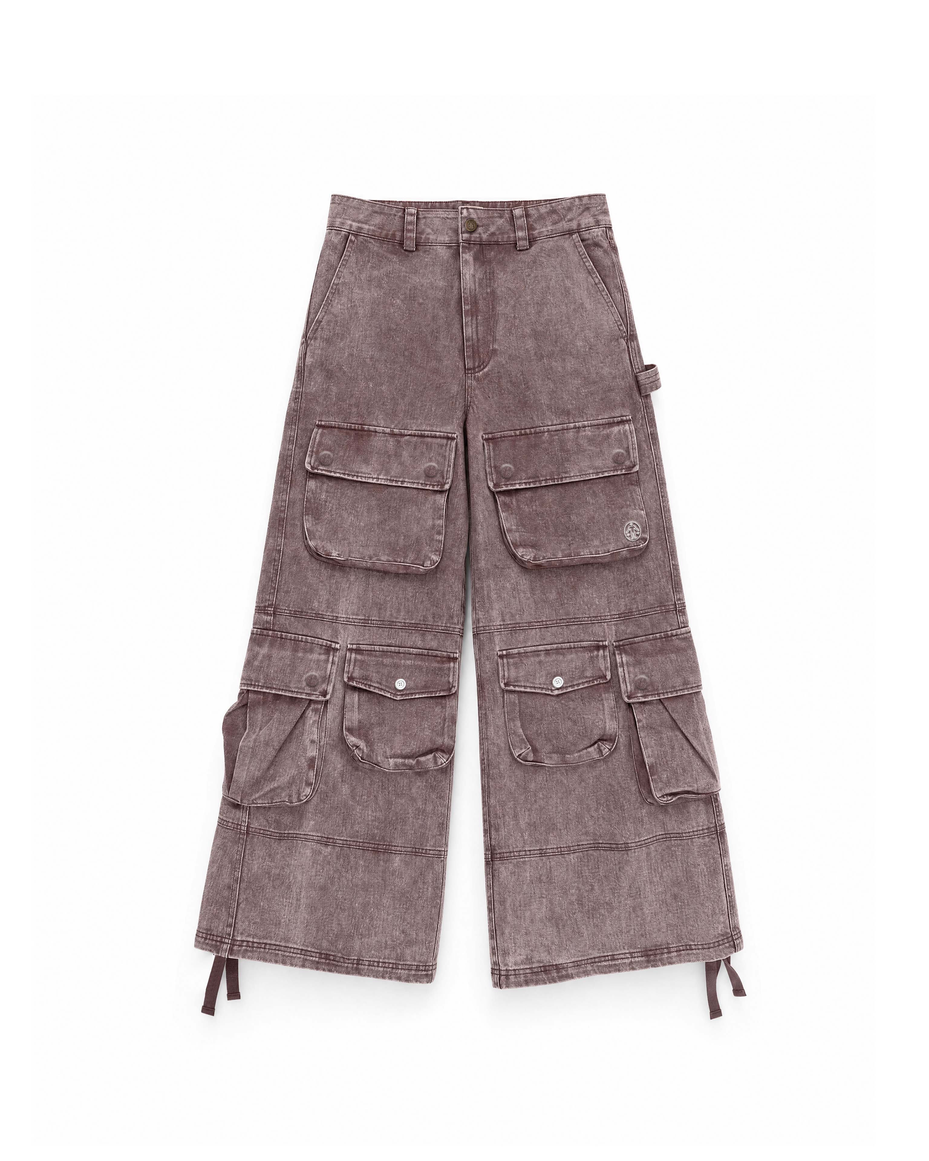 Cargo Wide Washed Pants Rust 185