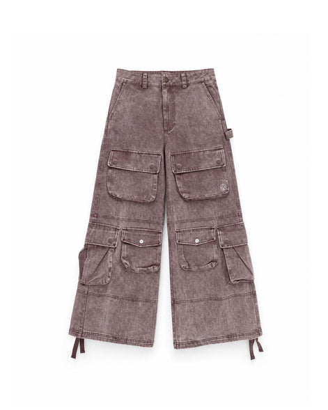 Cargo Wide Washed Pants Rust 185