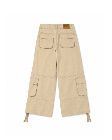 Cargo Wide Pants Washed Sand