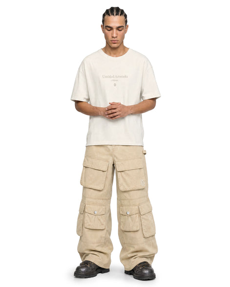 Cargo Wide Pants Washed Sand