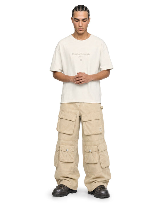 Cargo Wide Pants Washed Sand