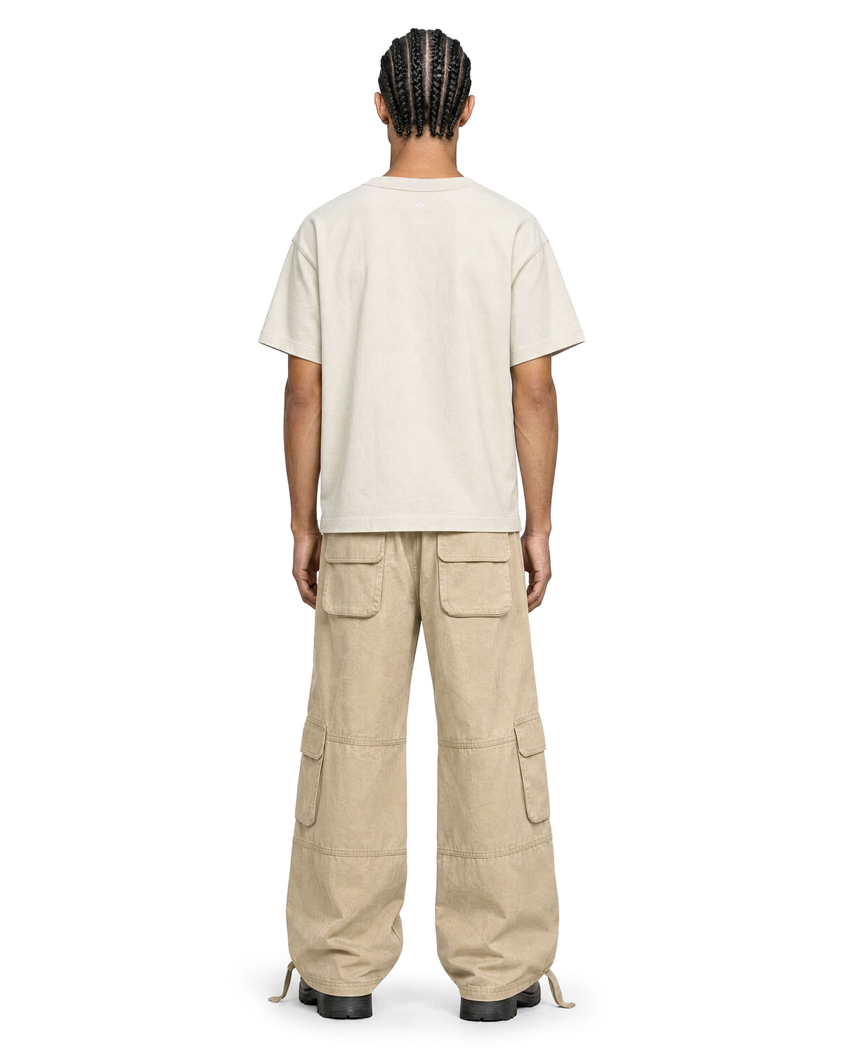 Cargo Wide Pants Washed Sand