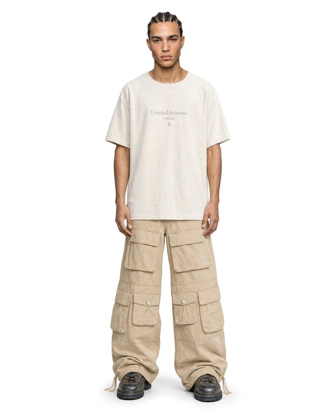 Cargo Wide Pants Washed Sand