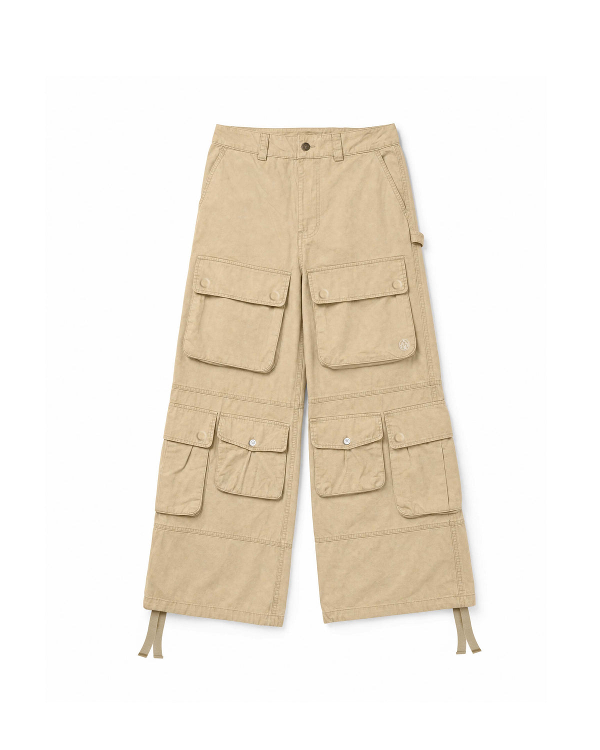 Cargo Wide Pants Washed Sand