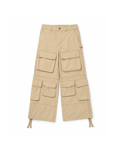 Cargo Wide Pants Washed Sand
