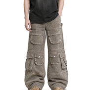 Cargo Wide Pants Washed Taupe 218