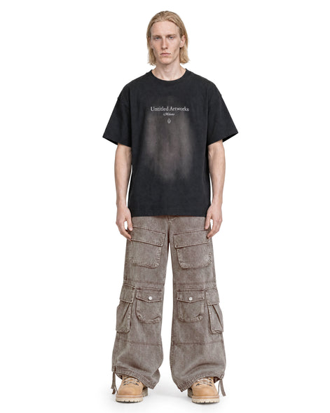 Cargo Wide Pants Washed Taupe 218