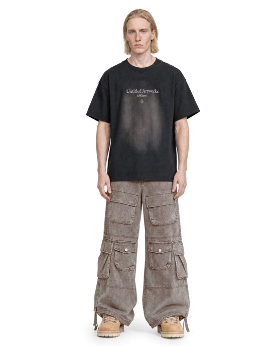Cargo Wide Pants Washed Taupe