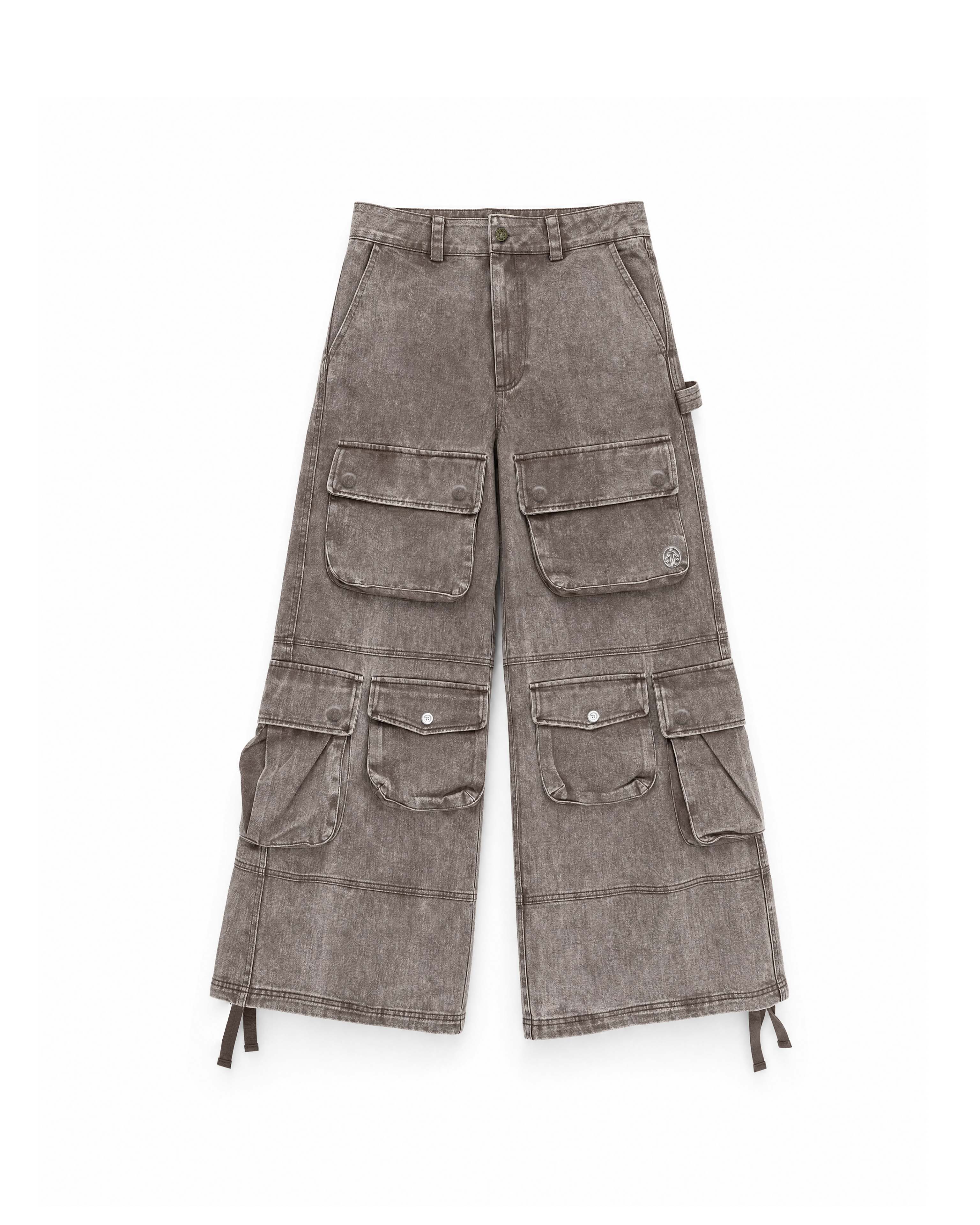Cargo Wide Pants Washed Taupe 218