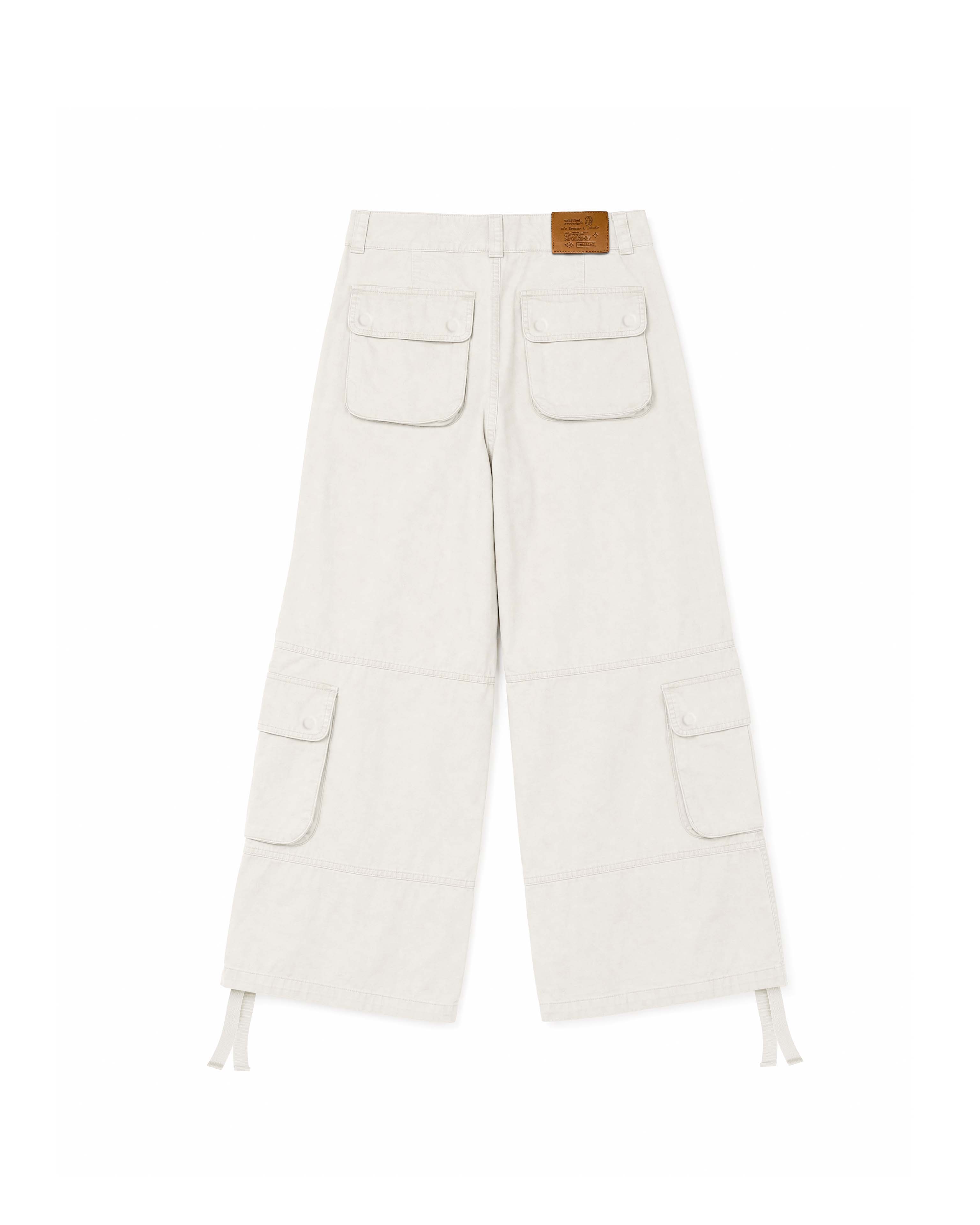 Cargo Wide Pants White 127