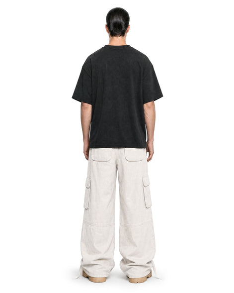 Cargo Wide Pants White 127