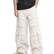 Cargo Wide Pants White 127