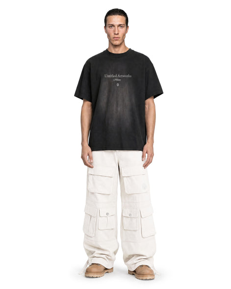 Cargo Wide Pants White 127