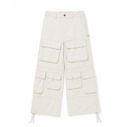 Cargo Wide Pants White 127